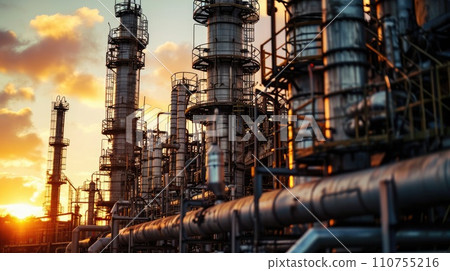 AI-generated content. Oil and gas industrial refinery zone 110755216