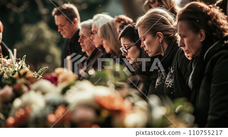 AI-generated content. Death, funeral and coffin 110755217