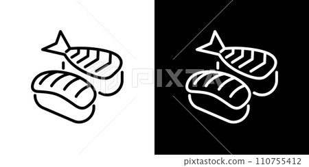 simple sushi icon 110755412