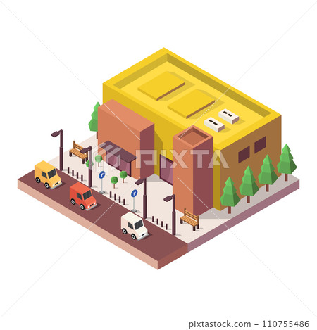 Isometric supermarket Isometric supermarket 110755486