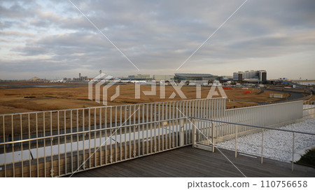 Haneda Airport Terminal 3 seen from Haneda Innovation City Footbath Sky Deck 110756658