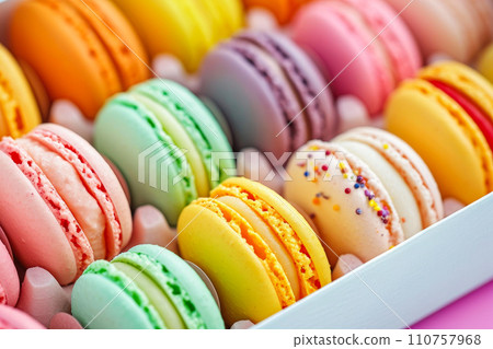 Colorful Delights: High-End Macaroon Box 110757968