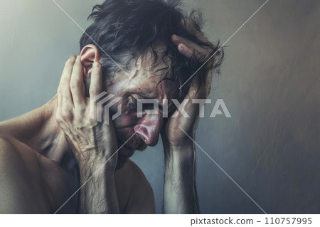 Tortured Soul: A Portrait of Deep Emotional Struggle 110757995