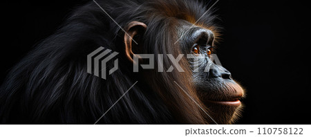 Graceful Ape in Shadowy Stillness Graceful Ape in Shadowy Stillness 110758122