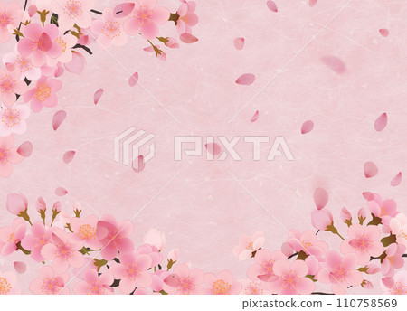 落花櫻花背景素材 落花櫻花背景素材 110758569