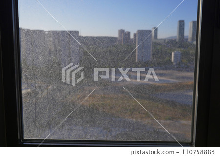 dusty on the glass of window texture, dirty background. dusty on the glass of window texture, dirty background. 110758883