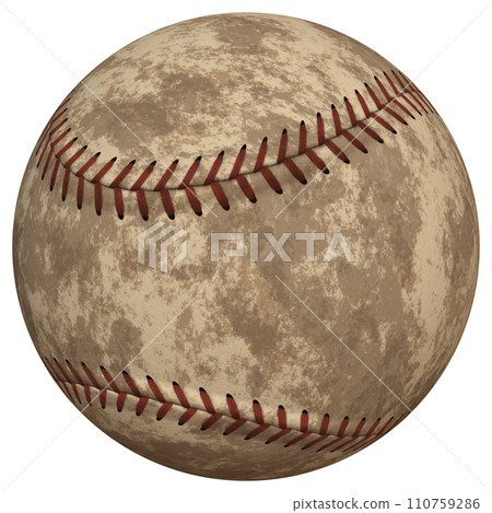 Close-up of baseball ball. Advertising for Sports, Sports Betting, Baseball match. Modern stylish abstract ball. 110759286