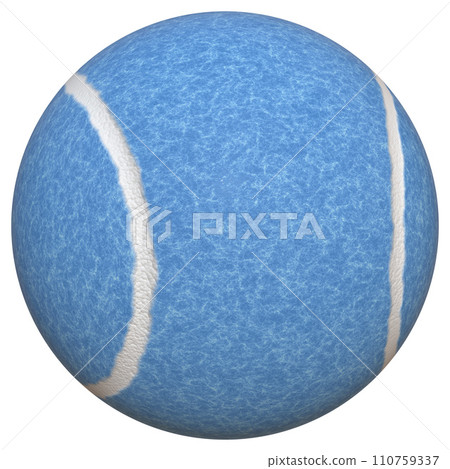 One blue tennis ball isolated on a white background. One blue tennis ball isolated on a white background. 110759337