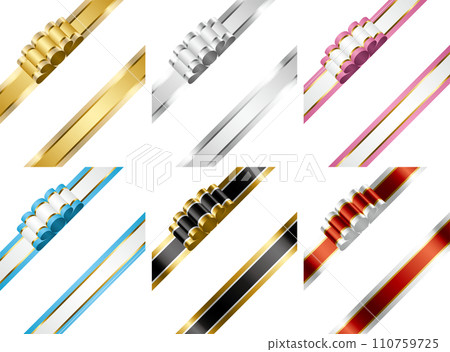 顏色多樣，絲帶三色波浪對角線 1 110759725