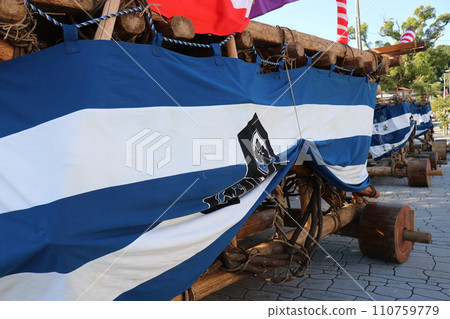 Yamazaki Hachiman Shrine Autumn Festival, Yamazaki Hachiman Shrine, Autumn, Festival, 2023, Dashi, Head Shrine Ritual Yamazaki Hachiman Shrine Autumn Festival, Yamazaki Hachiman Shrine, Autumn, Festival, 2023, Dashi, Head Shrine Ritual 110759779