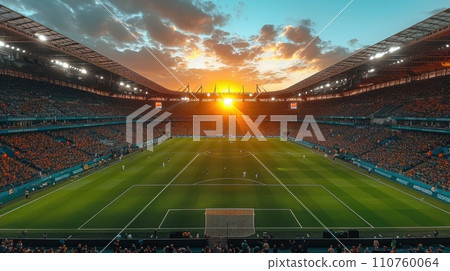 AI-generated content. Soccer fan or football fan at cheering while winning match. Generative AI AI-generated content. Soccer fan or football fan at cheering while winning match. Generative AI 110760064