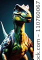 Closeup of a dinosaur illustration 3d drawing cartoon artwork 110760067