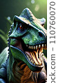 Closeup of a dinosaur illustration 3d drawing cartoon artwork 110760070