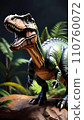 Closeup of a dinosaur illustration 3d drawing cartoon artwork 110760072