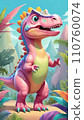 Pink dinosaur 3d drawing cartoon artwork 110760074