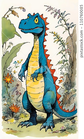 Cute dinosaur drawing cartoon artwork Cute dinosaur drawing cartoon artwork 110760085