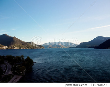 A beautiful view across the water with coastal landscape scenery changing along A beautiful view across the water with coastal landscape scenery changing along 110760645