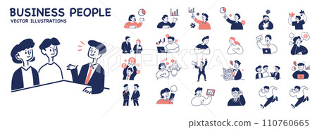 人物商務時尚插畫素材 人物商務時尚插畫素材 110760665