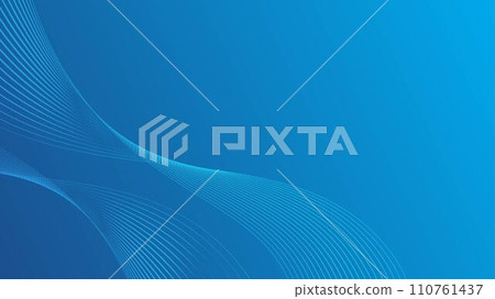 Simple background material with blue flowing lines 110761437