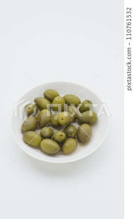 Image of olive fruit (pickled in salt water) 110761532