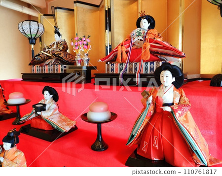Doll's ornament of the Hina Matsuri Doll's ornament of the Hina Matsuri 110761817