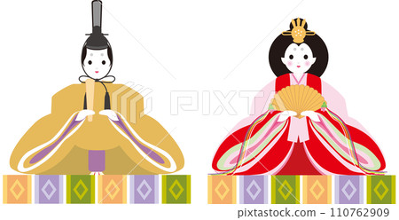 Hinamatsuri Hinamatsuri Hina Doll March Spring Decoration Icon Treatment Simple Cute Illustration Material 110762909
