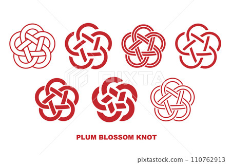 水引梅花結設置背景透明 110762913