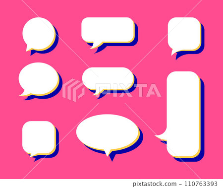 Vector Speech Bubble Collection, Vintage Graphic Design Vector Speech Bubble Collection, Vintage Graphic Design 110763393