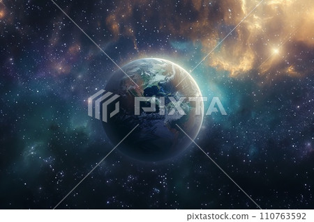 Space and earth AI-generated image AI image 110763592