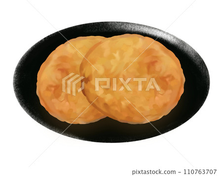 Rice crackers (no seaweed) with plate 110763707
