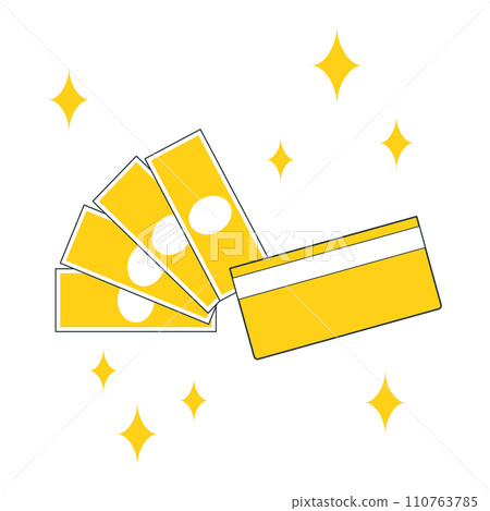 Illustration of money and passbook Illustration of money and passbook 110763785