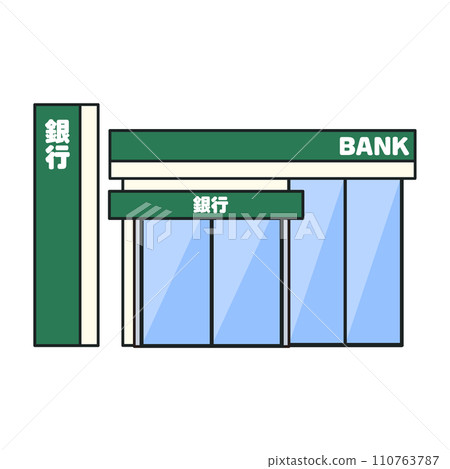 green bank illustration green bank illustration 110763787