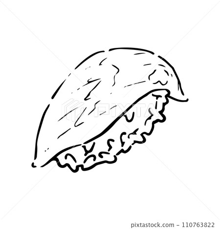 Hand drawn illustration of salmon sushi 110763822