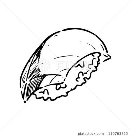 Hand drawn illustration of yellowtail sushi Hand drawn illustration of yellowtail sushi 110763823
