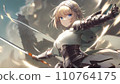 female knight on the battlefield 110764175