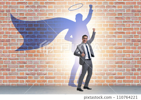 Businessman in the alter ego concept Businessman in the alter ego concept 110764221