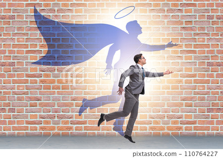 Businessman in the alter ego concept Businessman in the alter ego concept 110764227