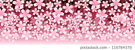 Cherry blossoms Japanese pattern watercolor background 110764370
