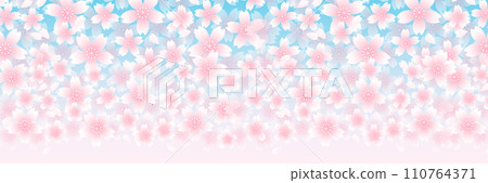 Cherry blossoms Japanese pattern watercolor background 110764371