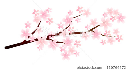 Sakura Japanese pattern watercolor icon 110764372
