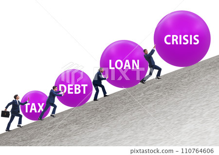 Businessman facing many different problems 110764606