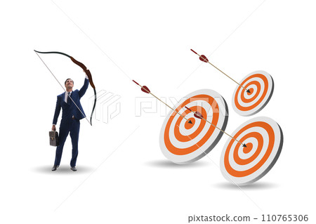 Businessman in objective setting concept 110765306