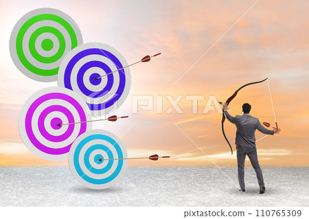 Businessman in objective setting concept 110765309