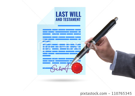 Last will and testament legal concept Last will and testament legal concept 110765345
