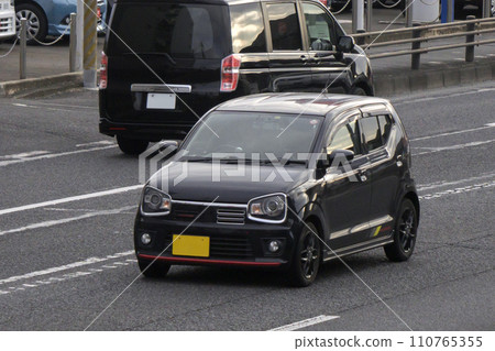 Light passenger car Lapin road driving Light passenger car Lapin road driving 110765355