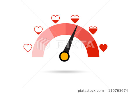 Love meter concept for valentines day Love meter concept for valentines day 110765674
