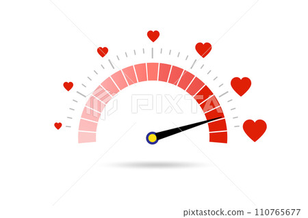 Love meter concept for valentines day Love meter concept for valentines day 110765677
