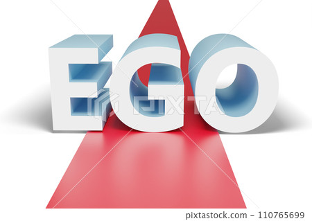 Ego personality concept with letters - 3d rendering 110765699