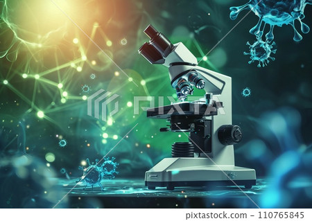 病毒和顯微鏡 AI 生成圖像 AI 影像 110765845