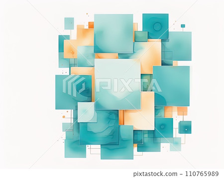 cyan squares abstract background geometric cyan squares abstract background geometric 110765989
